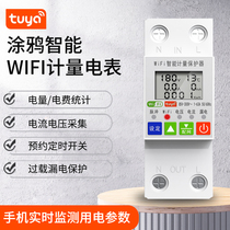 Tuya WIFI smart remote control reclosing leakage protection circuit breaker power statistics meter timing switch