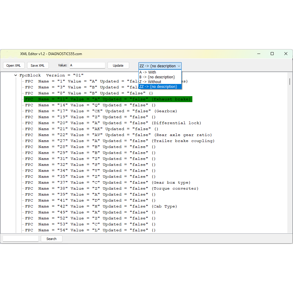 Sops Xml Editor Tool Ecu Diagnostic Parameter Modification Software for Speed Limit Modification