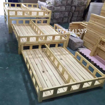 Set to make kindergarten solid wood push-and-pull bed Children special afternoon nap bed 3 floors wooded small bed Double drawers high and low bed