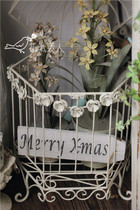 Iron art beautiful bird cage flower stand French retro old gardening garden ornaments groceries foreign trade sample style