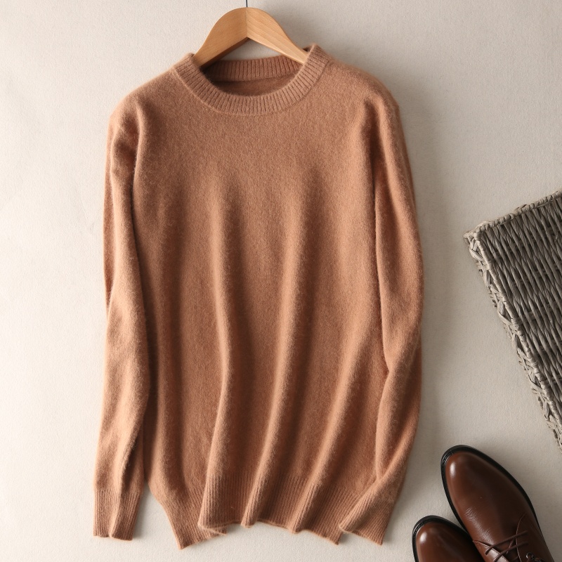 Mùa xuân và mùa thu áo len cashmere nam Vòng cổ 100doanh nghiệp cashmere tinh khiết đáy áo len dệt kim cỡ lớn thời trang áo len.