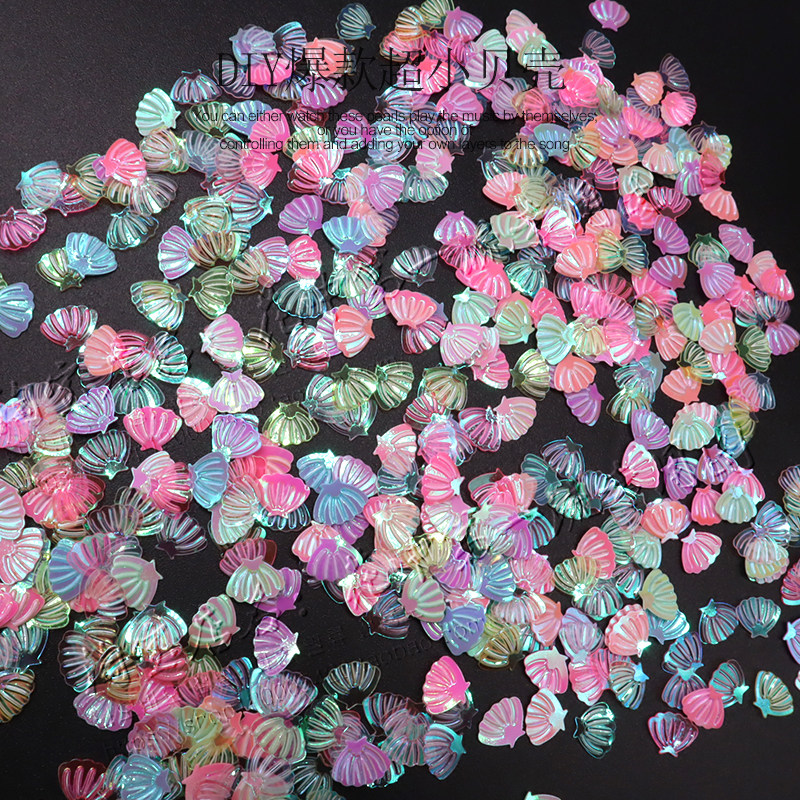 20 gr Diy Handmade Ancient Wind Hairpin Gold Light Transparent Colorful Fish Scale Sheet Small Bay Shell Bright Sheet Pearl Sheet Clothing Dress Meme