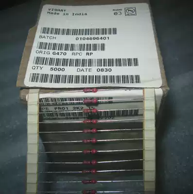 10 1 5 yuan VISHAY 2 2k 2K2 1% PR01 copper foot metal film resistors (small size 1W power)