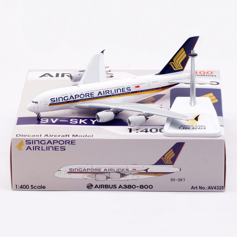 Aviation Av4328 1:400 Singapore Airlines A380 9V-Sky Alloy Airplane Model