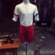 Chất lượng cao 2018 hè mới cotton nam năm điểm quần âu Slim đỏ trắng đen thời trang baggy nam Quần short