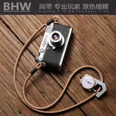 BHW8mm 12mm Italian vegetable tanned Leather Camera Baby Bag Micro-SLR camera Shoulder strap Canon Fuji Leica Sony Lanyard