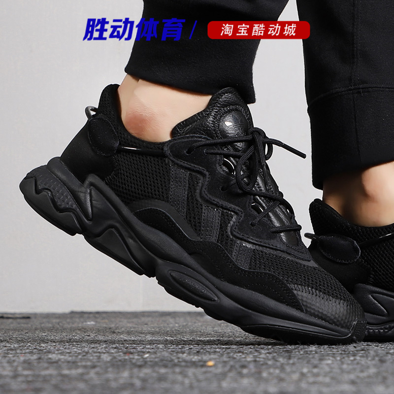 Adidas Trefoil Men's and Women's Shoes 2025 New Ozweego Black Warrior Sneakers Dad Shoes Ee6999