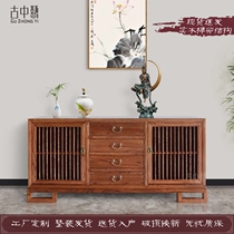 New Chinese Dining Side Cabinet Solid Wood Containing Lockers Wine Cabinet Wine Cabinet Modern Minimalist Tea Water Cabinet Living-room Genguan Cabinet Decoration Table