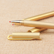 Pen clip retro Brass pen metal neutral signature pen handmade pure copper frosted pen creative antique pen