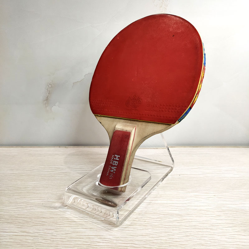 Transparent table tennis racket display stand table tennis straight shot horizontal shot acrylic display stand sports equipment display support frame