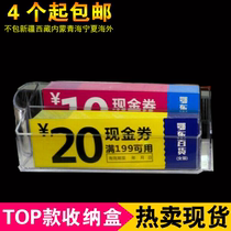 Transparent plastic coupon display stand Voucher display storage box Discount promotional card voucher desktop seat pen holder