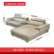 Sofa da hàng đầu lớp da bò hiện đại tối giản nội thất phòng khách đồ nội thất kích thước kết hợp của sofa da nghệ thuật dày vừa - Ghế sô pha