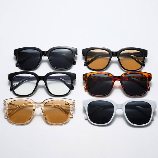 2025嘻哈潮人小方形墨镜男士韩版复古风ins搞怪太阳眼镜拍照个性