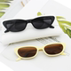 2024 New Black Sunglasses ins Trendy Korean Style Internet Celebrity Retro Small Frame Hip-Hop Sunglasses for Small Faces