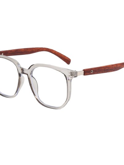 Retro Square Large-Frame Myopia Glasses for Women Can Be Equipped with Prescription Lenses, a No-Makeup Essential, Blue Light Blocking, Non-Prescription Eyeglass Frames