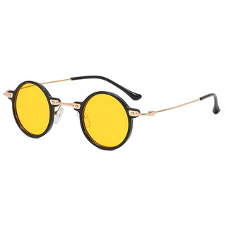 2025 Trendy Punk Round Sunglasses Prince Retro Sunglasses Unisex Small Frame Hip-Hop Style