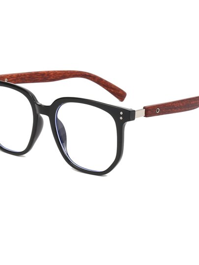 Retro Square Large-Frame Myopia Glasses for Women Can Be Equipped with Prescription Lenses, a No-Makeup Essential, Blue Light Blocking, Non-Prescription Eyeglass Frames