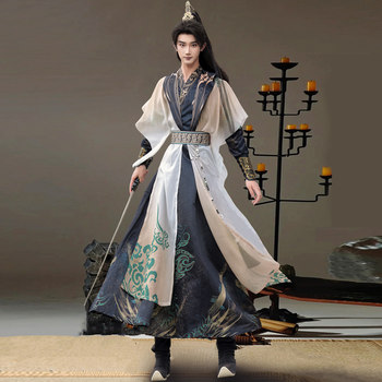 2026 Original Chinese-Style Martial Arts Cool and Stylish Swordsman Costume, Ancient Style Hero Outfit, Cosplay, Film and Television Ancient Costume, Hanfu for Spring and Summer