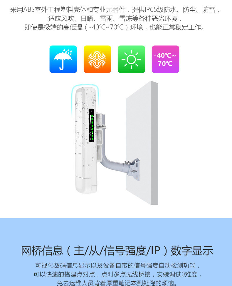 Сетевой мост k860室内外大功率ap 远距离wifi覆盖 万能中继器 300m无线路由器