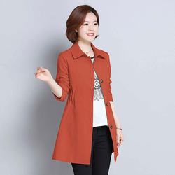 Mid-length windbreaker for women 2024 spring and autumn new style British style coat slim and western style age-reducing outer coat mother's wear