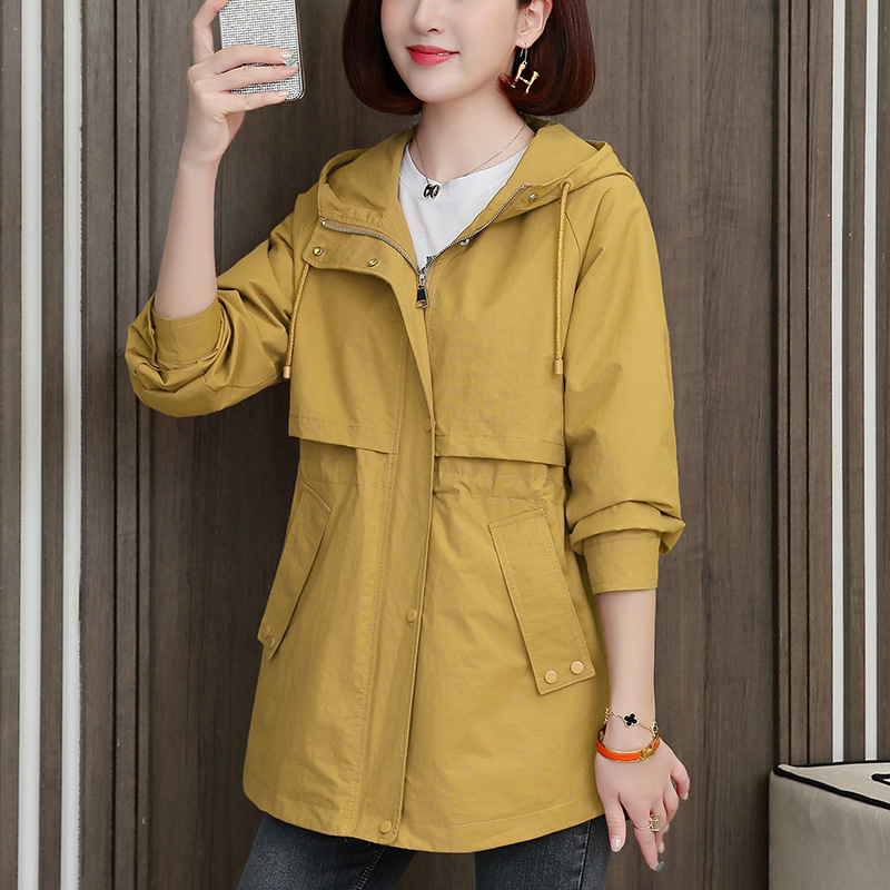 Chanel-Style Mid-Length Trench Coat for Women, Fashionable 2025 Spring and Autumn New Casual Versatile Workwear Jacket for Middle-Aged Mothers