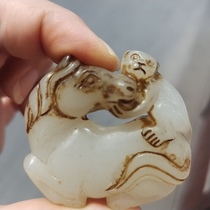 Han Dynasty Jade Antique Old Objects Collection Old Jade Ancient Jade Battle Guoyu Yupei immediately seal Hou pendant pendant