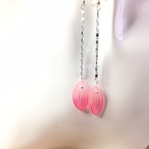 Indulgings such as dandruff and light Yang purple Tongan Lotus Flower Petal Earrings Red Hanfu National Wind Accessories Earrings