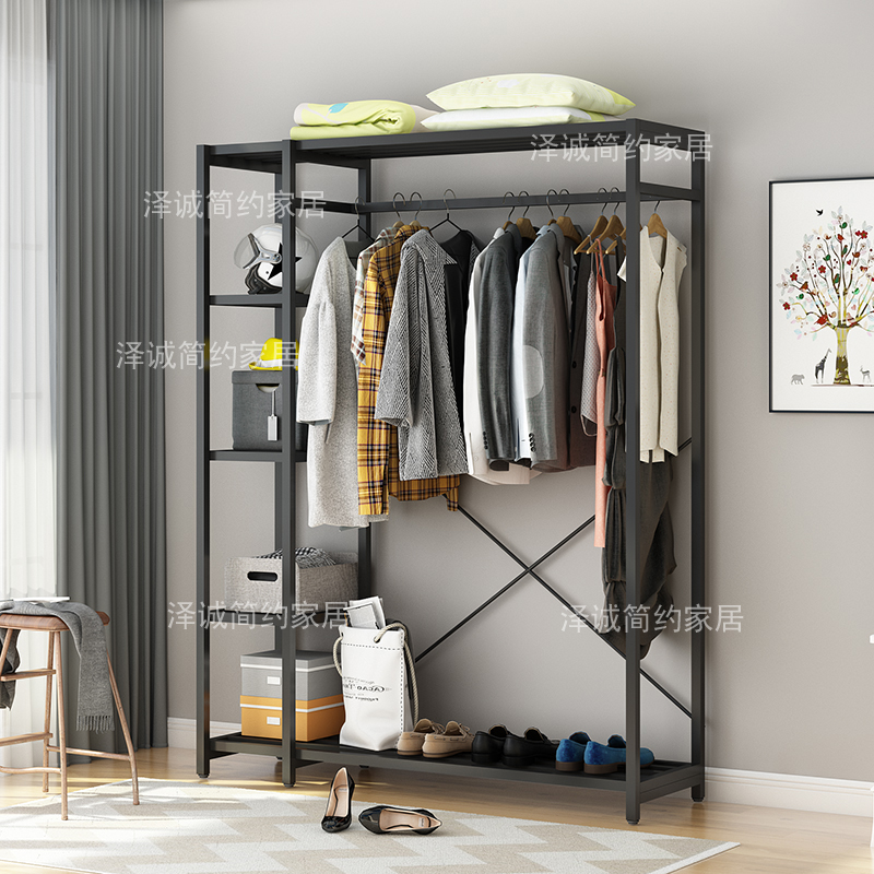 Simple and modern bold coat and hat floor-to-ceiling bedroom storage environmentally friendly metal multi-functional household iron hanger high-end