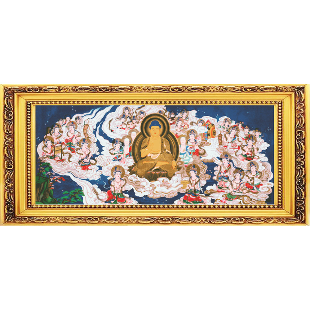 Boutique new full embroidered to the birth to lead the Mural painting Buddha Sakimani cross embroidered kit with small tools