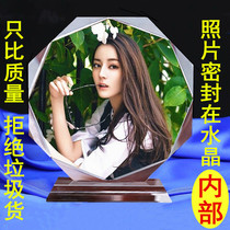 Crystal Photo Custom set-up table glass color photo frame book couple diy personality creative female wedding birthday gift