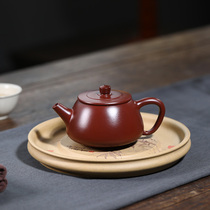 Full Pure Handmade Purple Sand Pot Zhengzong Pleasant Large-caliber Purple Zhu Clay Stone Ladypot Domestic Bubble Teapot Tea Set Suit Single Pot