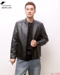 Fashion Sister Boutique 2023 Fashionable Spring and Autumn New Men's Sheepskin Genuine Jacket Leather Jacket 19-148N