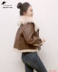 Fashion Sister Boutique 2024 Fashionable Autumn and Winter New Women's Fur One-collar Short Jacket 07-457C