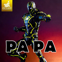 Spot HT HotToys MMS523D29 Iron Man 2 MK6 create war speed of light yellow 2019 venue version