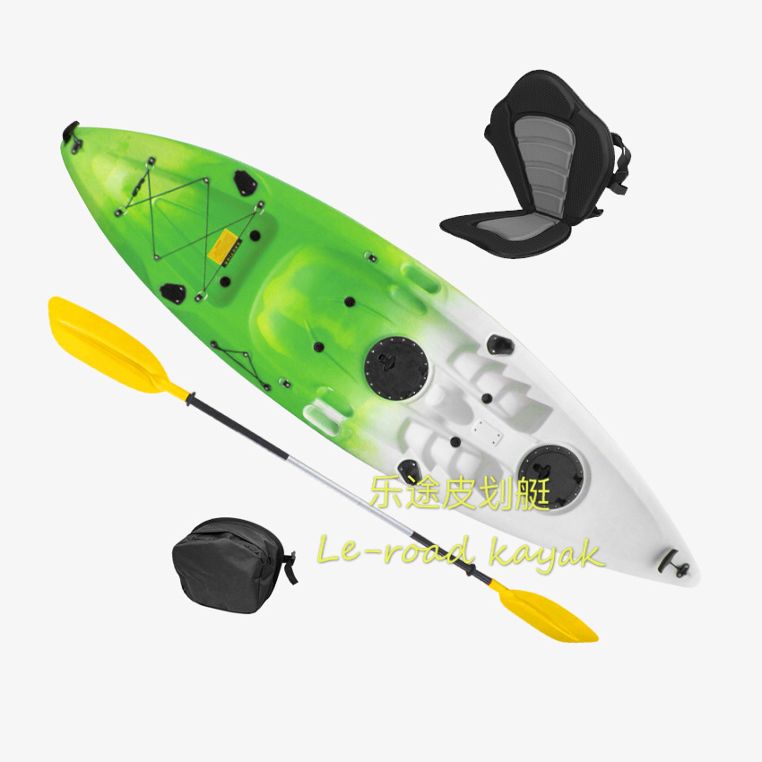 Markdown Promotion Single Leather Canoeing Plastic Hardboat Non-Inflatable Boat Marine Boat Canoe Single-hull Canoe single boat thickened L003