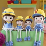 Креативные смоляные украшения для семьи из четырех висячих ног, мультяшные украшения, смоляные украшения для домашнего интерьера, автомобильная кукла, настольные украшения, украшение