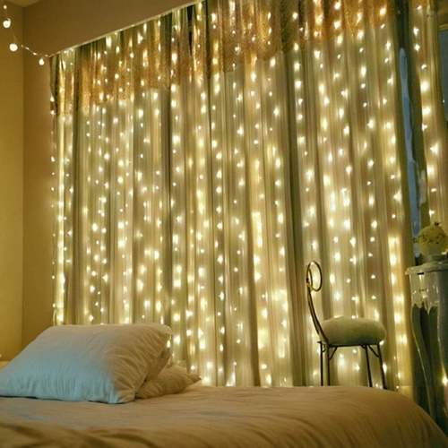 Светодиодные ледяные занавески, интернет, комната знаменитостей, украшение торгового центра, атмосфера, водопад, гипсофила, вспышка, авоська