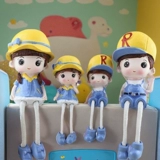 Креативные смоляные украшения для семьи из четырех висячих ног, мультяшные украшения, смоляные украшения для домашнего интерьера, автомобильная кукла, настольные украшения, украшение