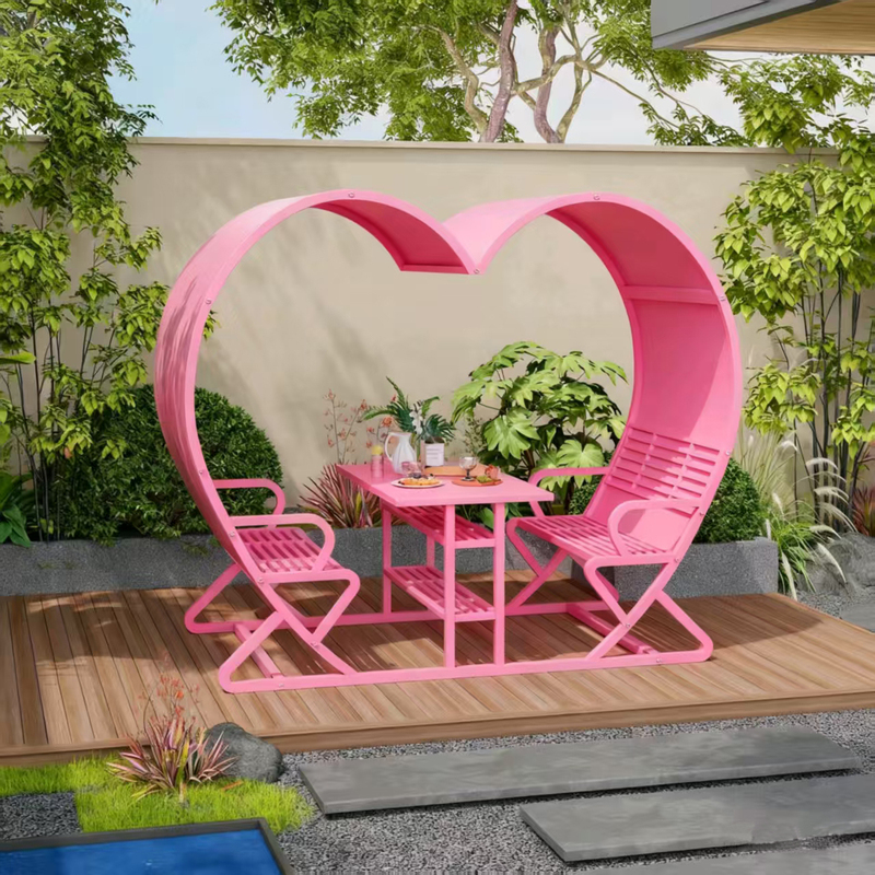 Outdoor Heart-Shaped Love Chair, Courtyard Decoration, Popular Scenic Spots, Attractions, Homestay Decorations, Photo-Worthy Couple Apple-Shaped Table and Chairs Outdoor Heart-Shaped Love Chair, Courtyard Decoration, Popular Scenic Spots, Attractions, Homestay Decorations, Photo-Worthy Couple Apple-Shaped Table and Chairs