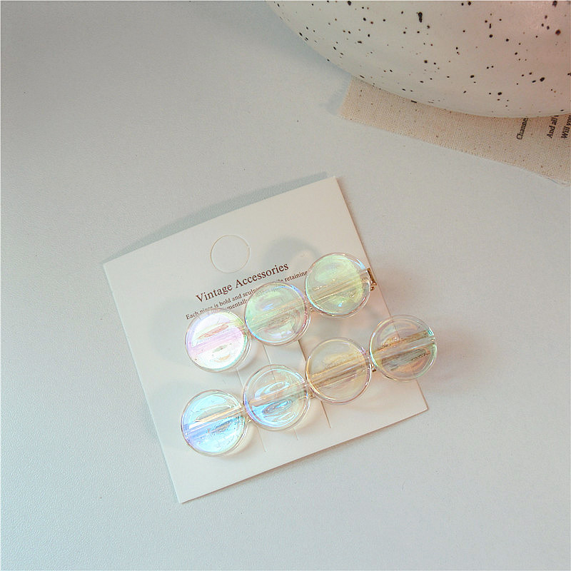 Barrettes Acrylic Transparent Chain Simple Hair Clip Set display picture 3