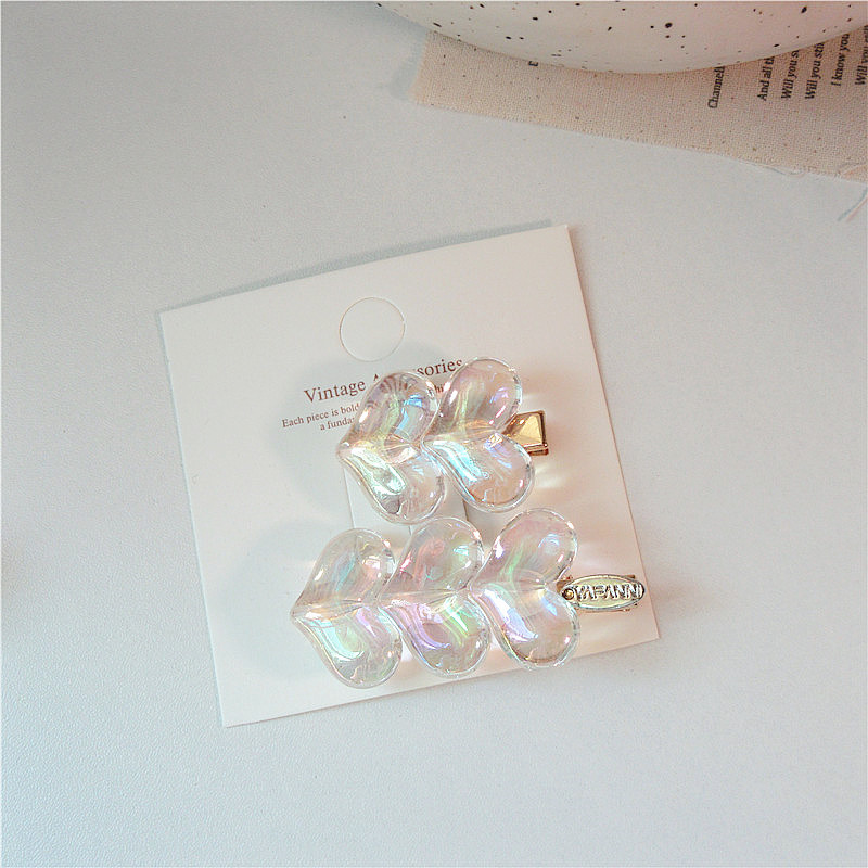 Barrettes Acryl Transparent Kette Einfache Haar Clip Set display picture 4