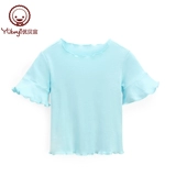 Tide, однотонная тонкая детская хлопковая футболка