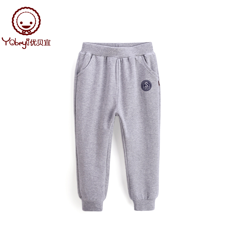 trẻ em Ubei Medium cỡ quần thể thao giản dị trẻ em quần cotton mens và cô gái mùa thu quần áo quần em bé.