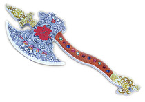 40cm wooden wooden color Water Margin Li Kui color wooden axe magic axe childrens toy performance props