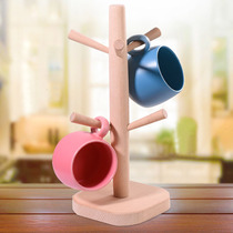 Home wooden water Cup hanger creative storage shelf mark glass coffee cup holder