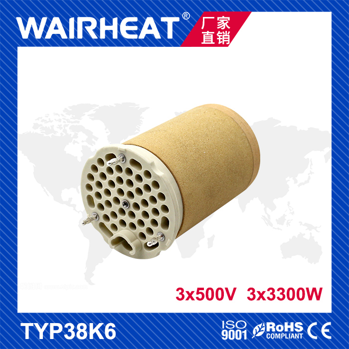 Weige TYP38K6 3 * 500V 3 * 3 3KW High power industrial hot air machine ceramic heating core heating pin