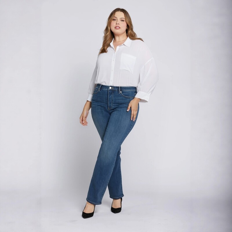 100kg Plus Size Women's Clothing for Chubby Girls, Export High-Waisted Slimming Straight-Leg Jeans for Spring and Autumn 878/890/891 100kg Plus Size Women's Clothing for Chubby Girls, Export High-Waisted Slimming Straight-Leg Jeans for Spring and Autumn 878/890/891