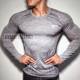 Muscle quick-drying fitness T-shirt men's sports long-sleeved bottoming shirt stretch gym breathable sweat-absorbent training clothes