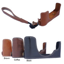 Applicable (Yu) Fuji X10 X20 special camera bag leather cover half cover protective sleeve base hand rope