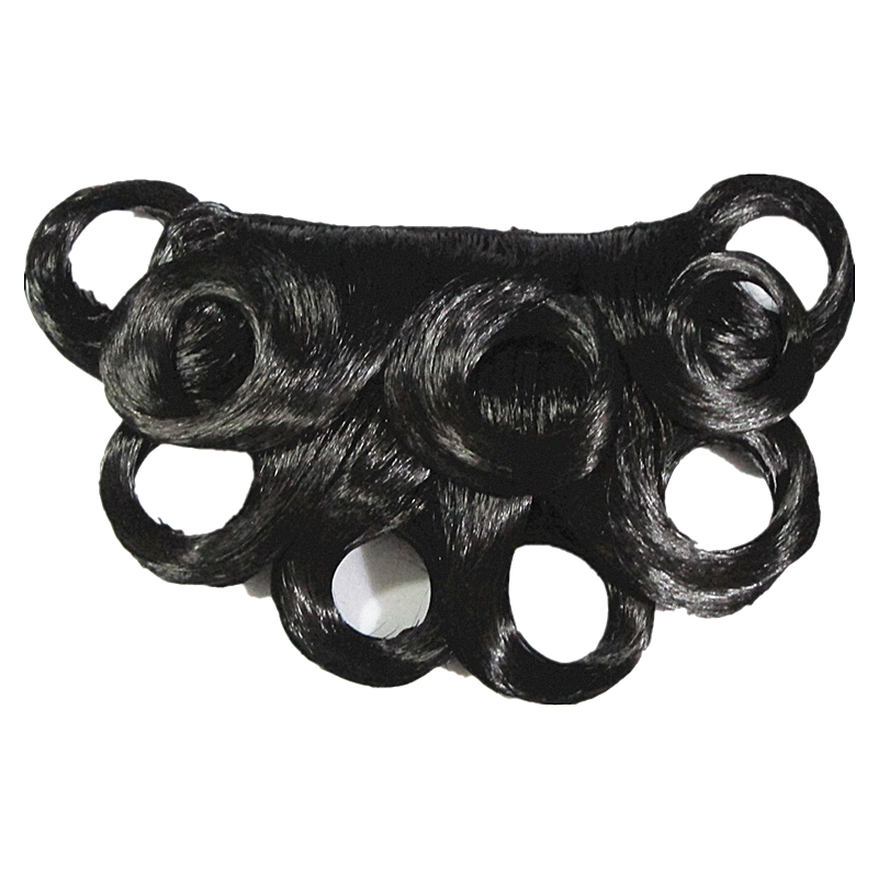 Liu Hai Hard Petal Ancient Dress Black Embellished With Natural Drama Styling High Temperature Silk Wig Hanfu Styling-Taobao